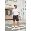 imageCOOFANDY Mens Casual Shorts Waffle Elastic Waist Drawstring Shorts Lightweight Summer Beach ShortsDark Grey