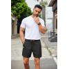 imageCOOFANDY Mens Casual Shorts Waffle Elastic Waist Drawstring Shorts Lightweight Summer Beach ShortsDark Grey