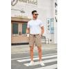 imageCOOFANDY Mens Casual Shorts Waffle Elastic Waist Drawstring Shorts Lightweight Summer Beach ShortsKhaki