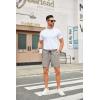 imageCOOFANDY Mens Casual Shorts Waffle Elastic Waist Drawstring Shorts Lightweight Summer Beach ShortsLight Grey