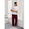 imageCOOFANDY Mens Flannel Plaid Pants Drawstring Cotton Casual Lounge Pants with PocketsNavy Red Plaid
