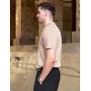 imageCOOFANDY Mens Knit Polo Shirt Short Sleeve Vintage Textured Casual Golf Shirts Summer Beach TopKhaki