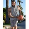 imageCOOFANDY Mens Long Basketball Shorts 2 Pack Mesh Gym Athletic Shorts with Pockets