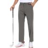 imageCOOFANDY Men Golf Stretch Pant Casual Slim Fit Pant Lightweight Sweatpants with PocketDark Grey