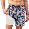 Print Navy Blue Flowers