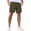 imageCOOFANDY Mens Casual Shorts Waffle Elastic Waist Drawstring Shorts Lightweight Summer Beach ShortsArmy Green