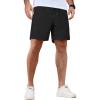 imageCOOFANDY Mens Casual Shorts Waffle Elastic Waist Drawstring Shorts Lightweight Summer Beach ShortsBlack