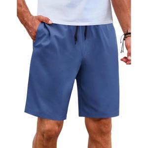 imageCOOFANDY Mens Casual Shorts Elastic Waist Drawstring Shorts Lightweight Summer Beach ShortsDenim Blue