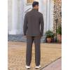 imageCOOFANDY Mens 2 Piece Tracksuit Set Quarter Zip Sweatsuit Athletic Running Suit Sets Long Sleeve Casual OutfitsDark Grey