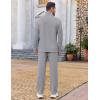 imageCOOFANDY Mens 2 Piece Tracksuit Set Quarter Zip Sweatsuit Athletic Running Suit Sets Long Sleeve Casual OutfitsGrey