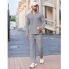 imageCOOFANDY Mens 2 Piece Tracksuit Set Quarter Zip Sweatsuit Athletic Running Suit Sets Long Sleeve Casual OutfitsGrey