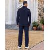 imageCOOFANDY Mens 2 Piece Tracksuit Set Quarter Zip Sweatsuit Athletic Running Suit Sets Long Sleeve Casual OutfitsNavy Blue