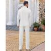 imageCOOFANDY Mens 2 Piece Tracksuit Set Quarter Zip Sweatsuit Athletic Running Suit Sets Long Sleeve Casual OutfitsWhite