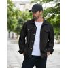 imageCOOFANDY Mens Cotton Denim Jacket Lightweight Trucker Western Jackets Casual Fashion Jean CoatAblack