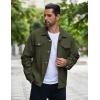 imageCOOFANDY Mens Cotton Denim Jacket Lightweight Trucker Western Jackets Casual Fashion Jean CoatArmy Green