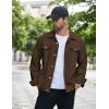 imageCOOFANDY Mens Cotton Denim Jacket Lightweight Trucker Western Jackets Casual Fashion Jean CoatBrown