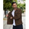 imageCOOFANDY Mens Cotton Denim Jacket Lightweight Trucker Western Jackets Casual Fashion Jean CoatBrown