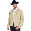 imageCOOFANDY Mens Cotton Denim Jacket Lightweight Trucker Western Jackets Casual Fashion Jean CoatCream