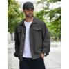 imageCOOFANDY Mens Cotton Denim Jacket Lightweight Trucker Western Jackets Casual Fashion Jean CoatDark Grey