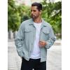 imageCOOFANDY Mens Cotton Denim Jacket Lightweight Trucker Western Jackets Casual Fashion Jean CoatLight Blue