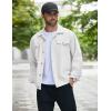 imageCOOFANDY Mens Cotton Denim Jacket Lightweight Trucker Western Jackets Casual Fashion Jean CoatWhite