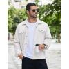 imageCOOFANDY Mens Cotton Denim Jacket Lightweight Trucker Western Jackets Casual Fashion Jean CoatWhite