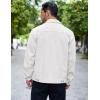 imageCOOFANDY Mens Cotton Denim Jacket Lightweight Trucker Western Jackets Casual Fashion Jean CoatWhite
