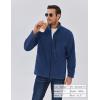 imageCOOFANDY Mens Fleece Jackets Full Zip Raglan Long Sleeve Lightweight Casual Outdoor Warm Jacket Coat with PocketsDark Blue