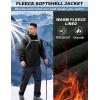 imageCOOFANDY Mens Hooded Softshell Jacket Waterproof Fleece Lined Windbreaker Lightweight Outdoor Hiking JacketBlack
