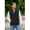 imageCOOFANDY Mens Polar Fleece Vest Lightweight Sleeveless Jacket Warm Zip up Outerwear Vests with Zipper Pockets for HikingBlack