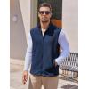 imageCOOFANDY Mens Polar Fleece Vest Lightweight Sleeveless Jacket Warm Zip up Outerwear Vests with Zipper Pockets for HikingNavy