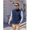 imageCOOFANDY Mens Polar Fleece Vest Lightweight Sleeveless Jacket Warm Zip up Outerwear Vests with Zipper Pockets for HikingNavy