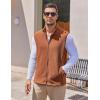 imageCOOFANDY Mens Polar Fleece Vest Lightweight Sleeveless Jacket Warm Zip up Outerwear Vests with Zipper Pockets for HikingTerracotta