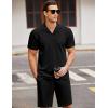 imageCOOFANDY Mens Polo Shirt and Shorts Set 2 Piece Outfits Fashion Summer Tracksuits Short Sleeve Casual Polo Suit
