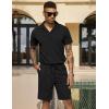 imageCOOFANDY Mens Polo Shirt and Shorts Set 2 Piece Outfits Fashion Summer Tracksuits Short Sleeve Casual Polo Suit