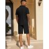 imageCOOFANDY Mens Polo Shirt and Shorts Set 2 Piece Outfits Fashion Summer Tracksuits Short Sleeve Casual Polo Suit