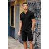 imageCOOFANDY Mens Polo Shirt and Shorts Set 2 Piece Outfits Fashion Summer Tracksuits Short Sleeve Casual Polo Suit