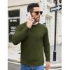 imageCOOFANDY Mens Crewneck Sweater Casual Dress Pullover Sweater Slim Fit Lightweight Long Sleeve Raglan SweatersArmy Green