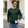 imageCOOFANDY Mens Crewneck Sweater Casual Dress Pullover Sweater Slim Fit Lightweight Long Sleeve Raglan SweatersGreen