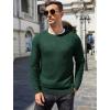 imageCOOFANDY Mens Crewneck Sweater Casual Dress Pullover Sweater Slim Fit Lightweight Long Sleeve Raglan SweatersGreen