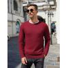 imageCOOFANDY Mens Crewneck Sweater Casual Dress Pullover Sweater Slim Fit Lightweight Long Sleeve Raglan SweatersRed