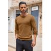 imageCOOFANDY Mens Crewneck Sweater Casual Lightweight Knitted Pullover Sweater with PocketCamel