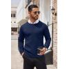 imageCOOFANDY Mens Crewneck Sweater Casual Lightweight Knitted Pullover Sweater with PocketNavy Blue