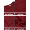 imageCOOFANDY Mens Crewneck Sweater Casual Lightweight Knitted Pullover Sweater with PocketWine Red