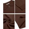 imageCOOFANDY Mens Knit Polo Sweater Casual Long Sleeve Quarter Zip Polo Sweater Classic Golf ShirtsBrown