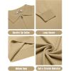 imageCOOFANDY Mens Knit Polo Sweater Casual Long Sleeve Quarter Zip Polo Sweater Classic Golf ShirtsKhaki