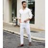 imageCOOFANDY Mens Knit Polo Sweater Casual Long Sleeve Quarter Zip Polo Sweater Classic Golf ShirtsWhite