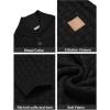 imageCOOFANDY Mens Shawl Collar Pullover Sweater Casual Slim Fit Button Textured Knit SweatersBlack