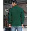 imageCOOFANDY Mens Shawl Collar Pullover Sweater Casual Slim Fit Button Textured Knit SweatersDark Green