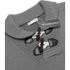 imageCOOFANDY Mens Shawl Collar Pullover Sweater Relaxed Fit Casual Cotton Cable Knit Sweaters with PocketsGrey